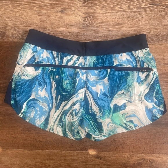 Patagonia Nine Trails Marbled Blue 4” Running Shorts Size Small - Picture 5 of 5
